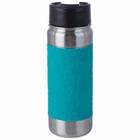 B & F B & F KTXVBTEAL 18 oz Double Wall Vacuum Bottle with Wrap & Flip Top Lid; Teal KTXVBTEAL